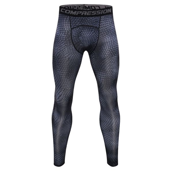 

2018 new exercise men compression ops leggings g ym bodybuilding male tight trousers capris of fitness pants of quick-drying, Black