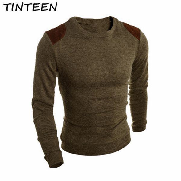 

tinteen 2018 men's sweater new fashion slim stitching pullover / explosion fashion sweater hxh130, White;black