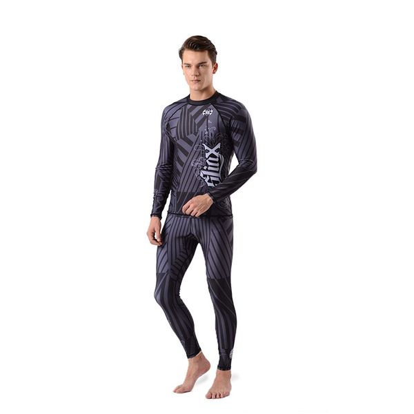 Rash Guard всего тела крышки Thin Wetsuit Lycra Защита от ультрафиолетовых лучей с длинными рукавами Спорт Погружение костюм кожи двухкусочный идеально подходит для купания