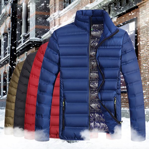 

yihuahoo winter jacket men lightweight windproof casual warm park jacket winter coat cotton padded windbreaker men ja1611, Tan;black