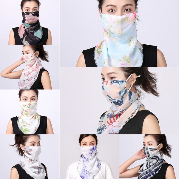 

4co0m ear women scarf face mask outdoor veil windproof half face dust-proof sunshade masks party dust mask new type scarf masks, Black