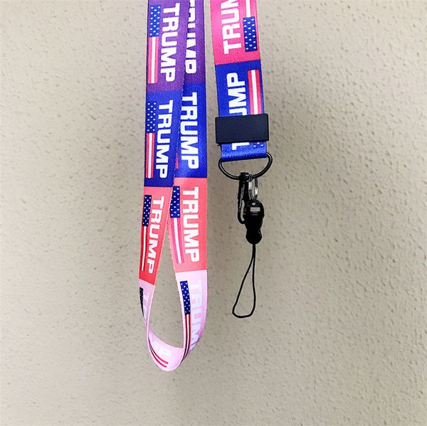 

donald trump cell phone lanyard keys holder straps usa national flag print cellphone lanyard id card neck key chains straps d3301, Red;brown