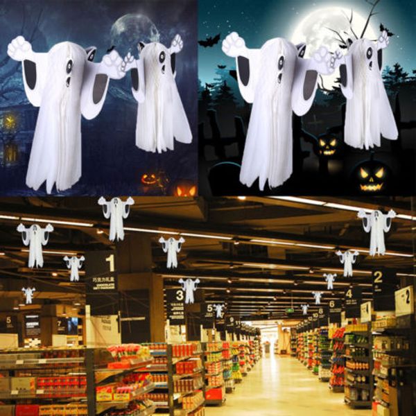 

Fashion 1Pcs Halloween Ghost Pendant Party Decals Halloween Ghost Hanging Decor Indoor/Outdoor Halloween Party Decoration