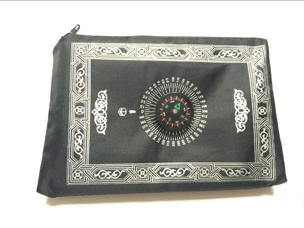 

10pcs/lot travel prayer mat muslim islamic gifts zipper prayer mat with compass