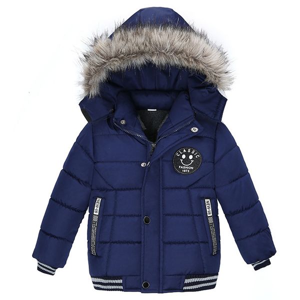 

baby boys jacket 2019 autumn winter jacket for boys coat kids warm hooded cotton outerwear coat for boy clothes children, Blue;gray