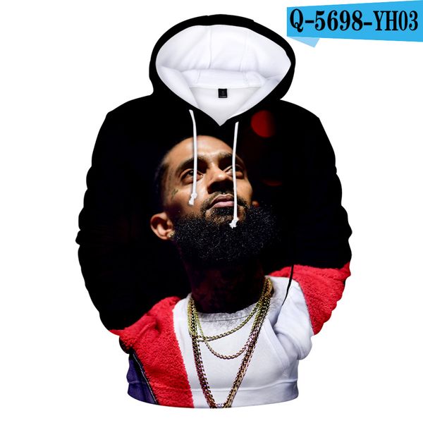 

nipsey hussle streetwear hoodie men/women popular casual pullovers hoodies print nipsey hussle hip hop hoodie clothes, Black
