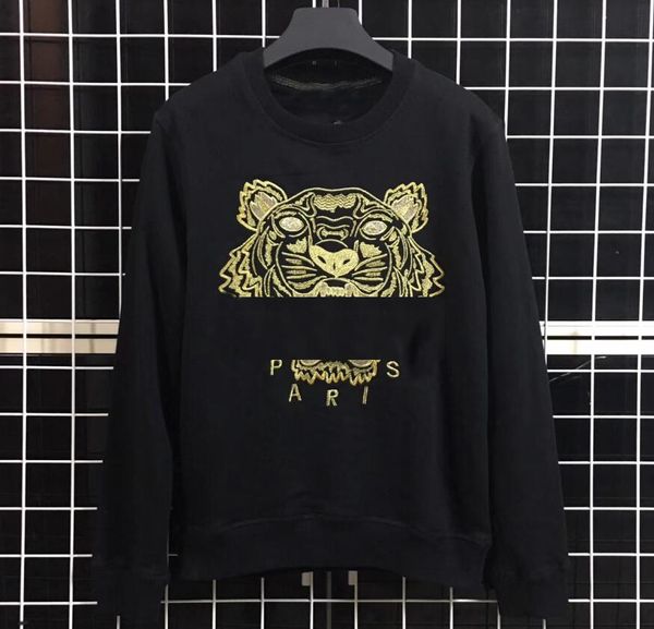 

марка mens конструктора толстовки толстовки головы тигра печатные глаза зима женщины толстовка с oznek letters streetwear jogger топы одежда, Black