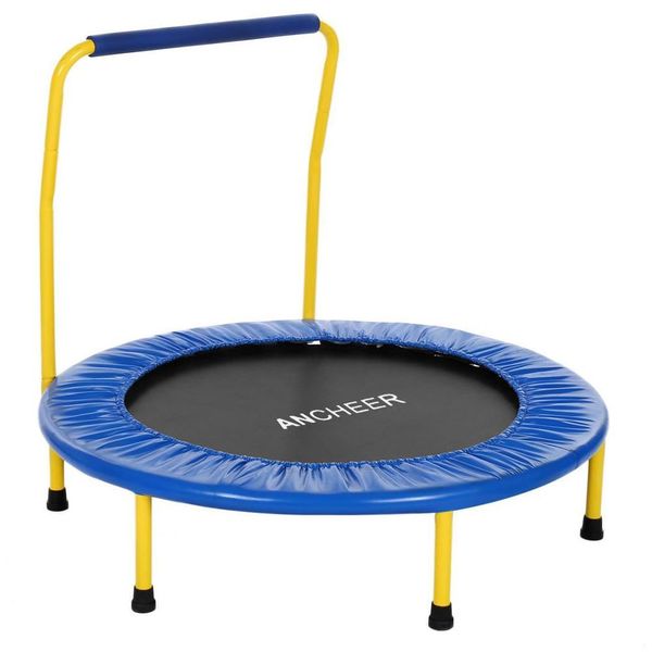 

fitness trampoline with adjustable handrail jumping trampolines mutedfor indoor jump sports adults trampoline for children kid
