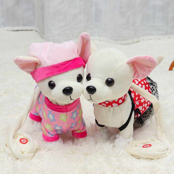 

electronic pets robot dog der chichi love zipper singing walking with bag interactive toy for children kids birthday gifts
