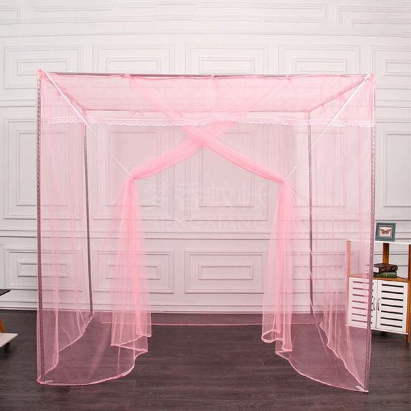 

mosquito net solid home double anti insect canopy mesh dormitory bed polyester opening decoration summer square top