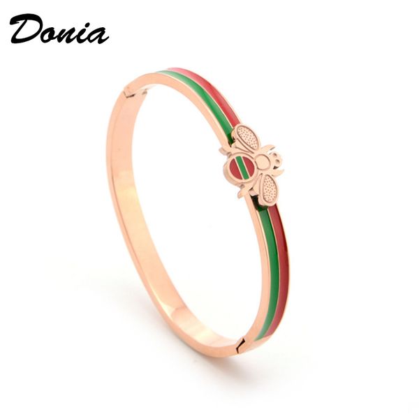 

donia jewelry electroplating exaggerated micro inlay color zircon european and american popular adjustable opening bracelet personalized bir, Black