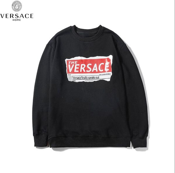 

simple sweater men's sweater hoodie pullover streetwear sweatshirt printed sweatshirt men's and women's sweater--2, Black