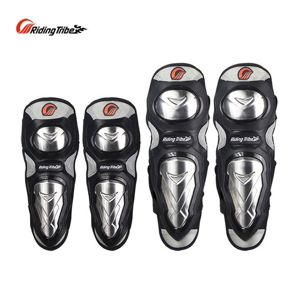 

kneepads elbowpads heavy protection stainless steel elbow and knee riding protective armor motorbike rider shin protector hx-p19