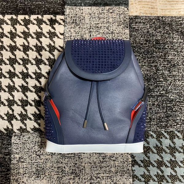 

fashion girl boy lovers backpack bags famous red color lovers chains bag fashion studded rivets women and men handbag