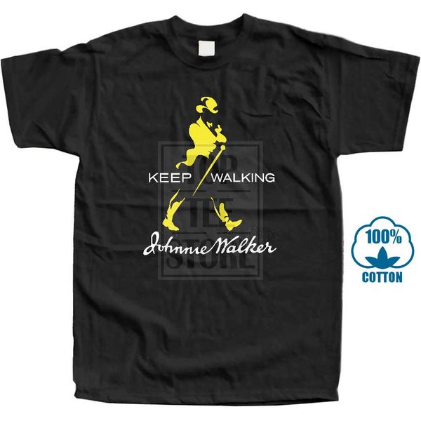 

new drinking men t shirt johnnie walker, White;black