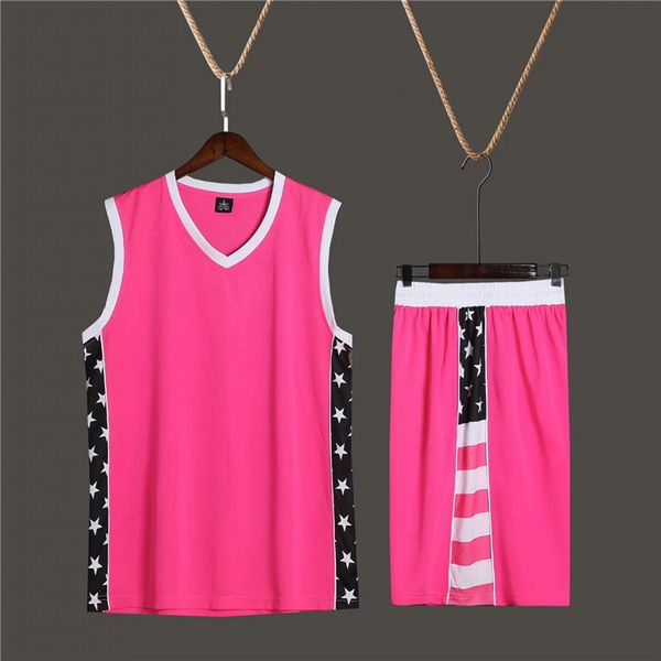 

good basketball sets sport jersey new style 47, Black;red