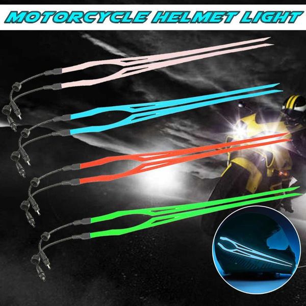 

motorcycle helmets helmet light strip waterproof led night driving signal luminous sticker accessories