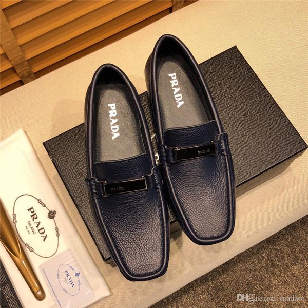 

19fw casual shoes for men's loafers sued leather mens boat shoe luxury brands handmade men slipon dress shoes male shoes skor yetc6, Black