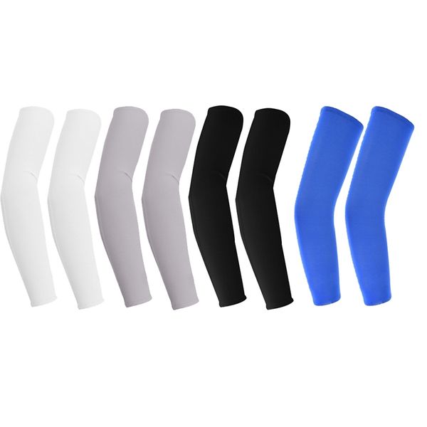 

4 pair cooling arm sleeves sun uv compression arm sleeves for men women hiking golf cycle drive outside activities, Black;gray