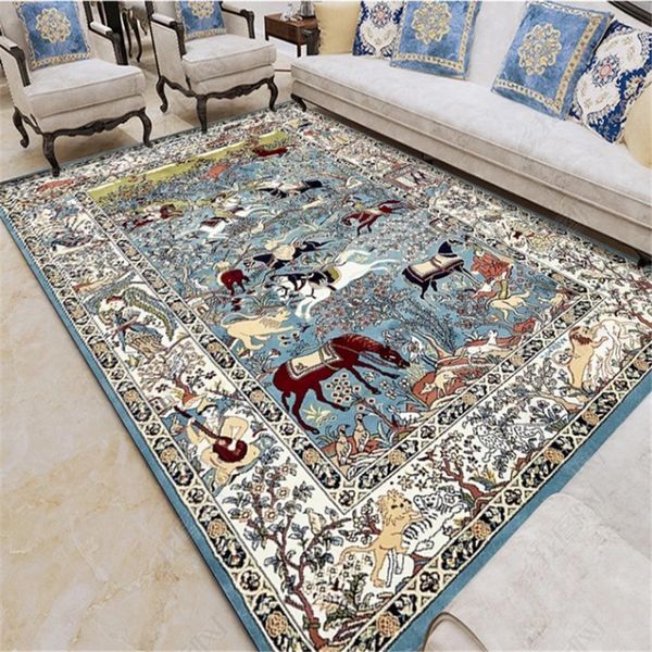 

morocco style carpet for living room jacquard floor mat floral rug bedroom bedside absorbent bohemian turkish retro area rugs