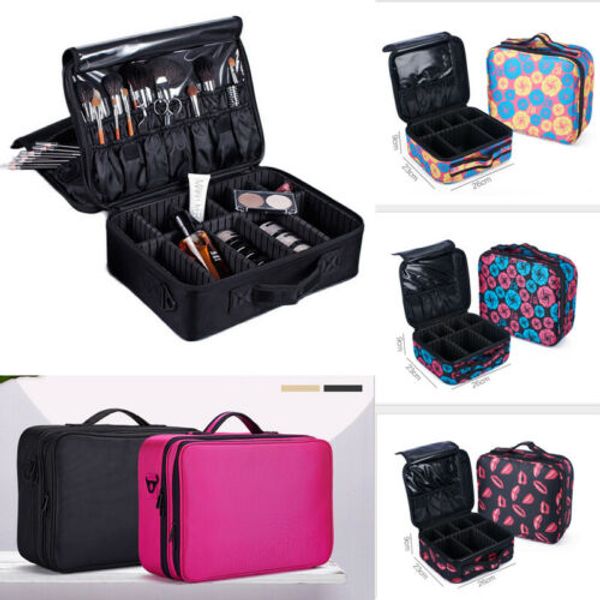 

professional large make up bag vanity case cosmetic nail tech storage beauty box