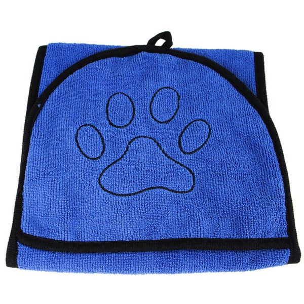 

asypets water absorbent bath towel with pocket for pet dog cat dog grooming