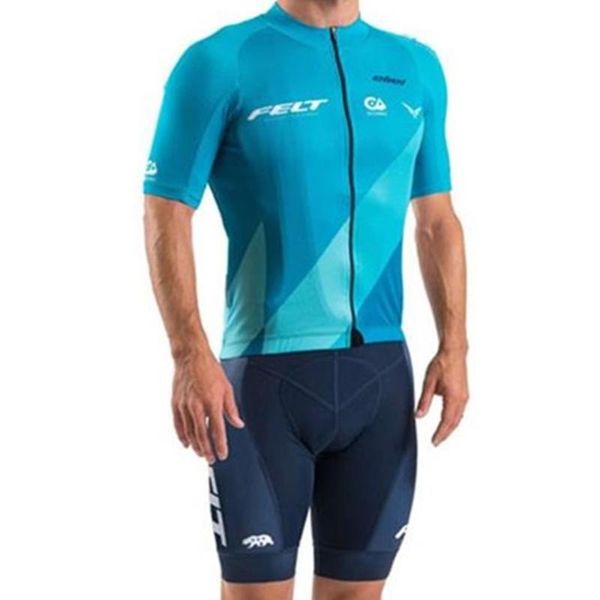 FELT 2020 Pro Team Radtrikot-Set Herren Sommerset Maillo Rennrad MTB Kleidung Ropa Ciclismo Homme Trägerhose Gel Shorts