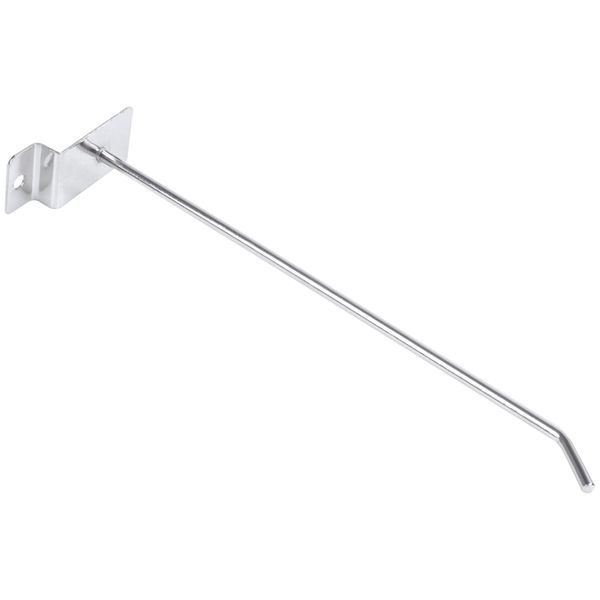 

promotion--20cm long slat wall hooks silver tone 3 pcs for board shelf shelving