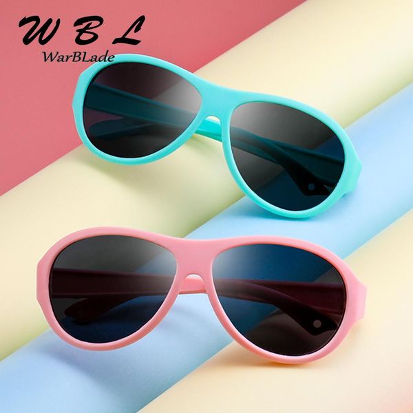 

warblade kids polarized sunglasses square children silicone safe tr90 sun glasses boys girls uv400 coating mirror uawiz, Blue