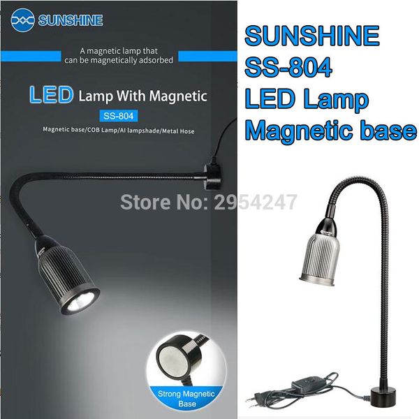 

sunshine ss-804 magnetic led lamp magnet base cob wick lamp aluminum lampshade universal can magnetically adsorbed