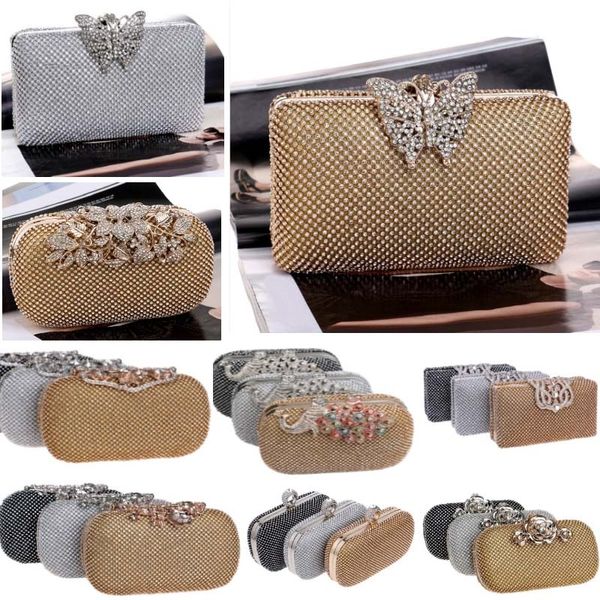 

luxury diamond clutch evening bag ladies dinner pack with dress designer handbag purses storage organization shoulder bag 18 styles fa2122