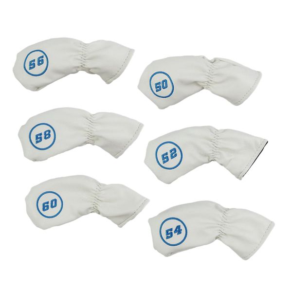 

golf iron headcovers pu leather case for 50-60 degree 6pcs/set