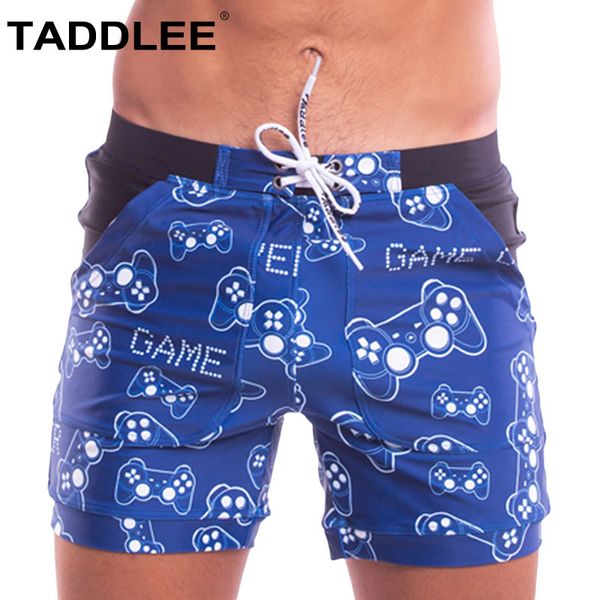

taddlee brand men's swimwear swimsuits swim boxer briefs trunks short beach board shorts pockets surf bathing suits gay new