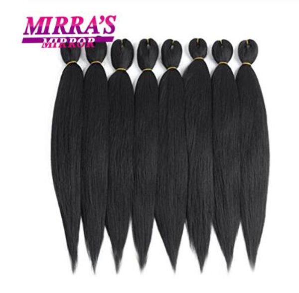 

mirra's mirror easy jumbo braids hair ombre braiding hair synthetic crochet hair extension 20" 26" low temperature fiber, Black