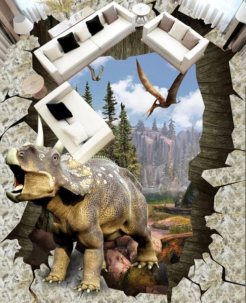 

self-adhesive] 3d dinosaur 635 floor wallpaper mural wall print decal wall murals