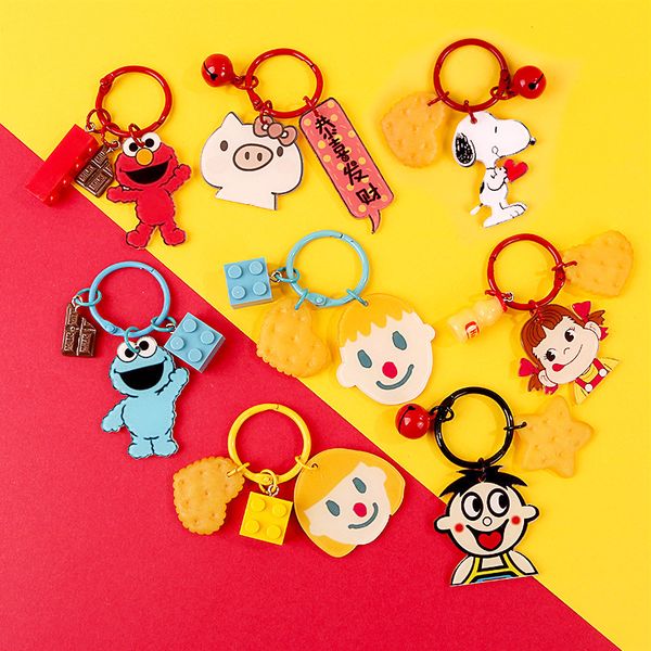 

creative gift cartoon pig key chain pendant couple car key chain boy and girl ornament gift, Silver