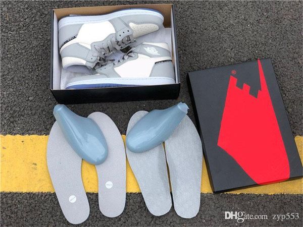 

original authentic x 1 low high og basketball shoes men wolf grey sail pn dust white 1s trainers sports zapatos outdoor sneakers, Black