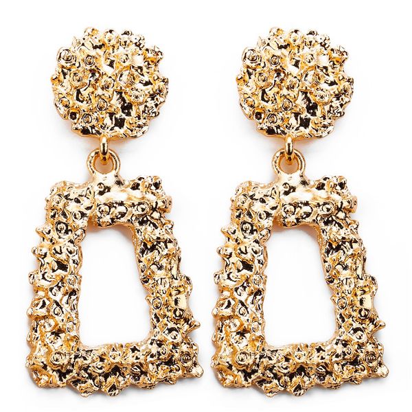 

Новое Прибытие Женщины Бренд Дизайнер Серьги Старинные Большие Золотые Металлич