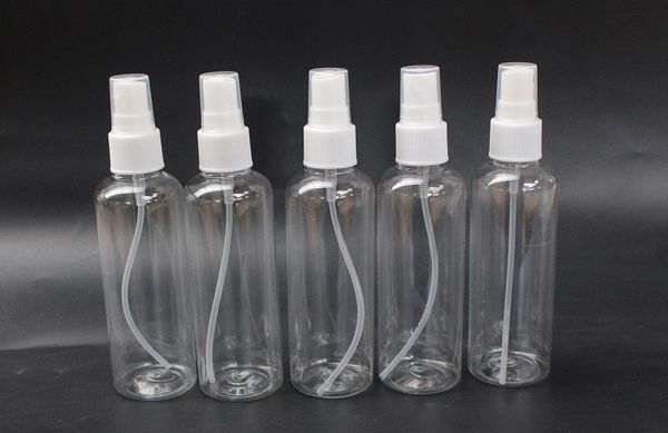 

120ml portable and refillable spray empty cosmetic plastic container and travel perfume bottle which can contain all liquid products