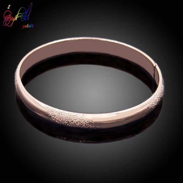 

yulaili 2019 trendy exquisite rose gold plated bangle zinc alloy charm bracelet for women girls party gift ing, Golden;silver