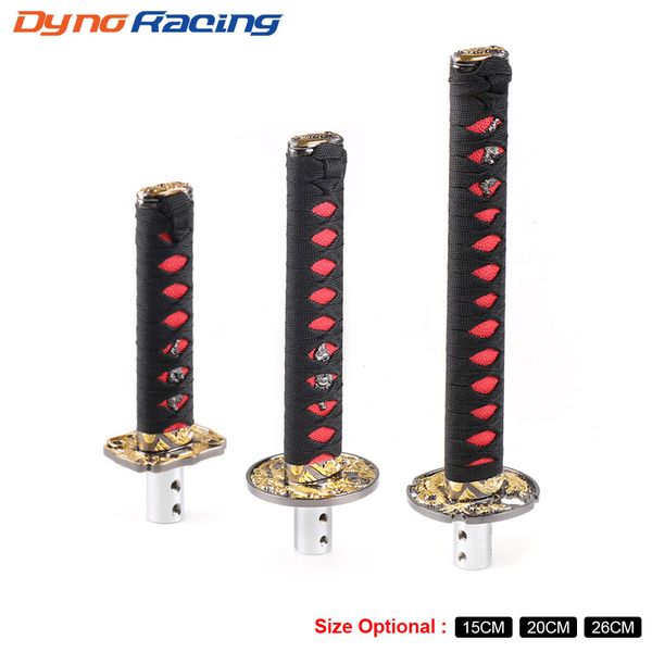

universal 150mm/200mm/260mm jdm katana samurai sword shift knob shifter with adapters gear shift knob