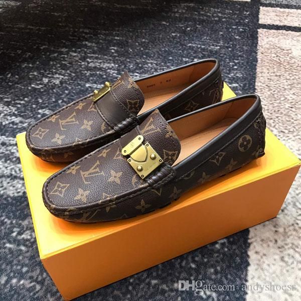 

высокое качество роскошь дизайнер оригинальный peas shoess человек моды досуг вождения обувь модельер мужской одежды shoess конструктора men, Black