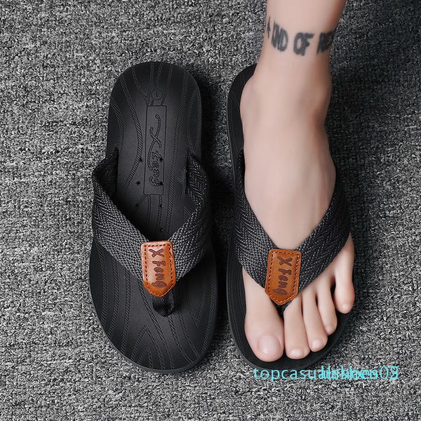 

флип-флоп лето мужчины handmade fashion трусы дышащий вскользь outer wear плоский каблук флип-флоп флип-флоп противоскользящим бич sli t05, Black