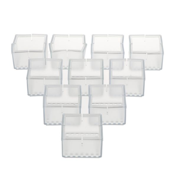 

10pcs anti-skid square chair leg caps pad cover floor protector