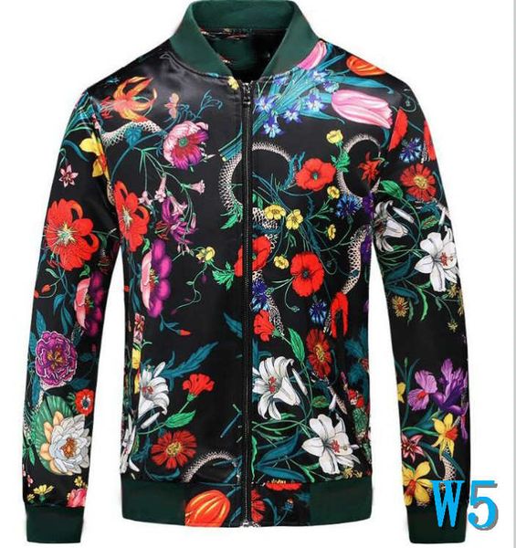 

fashion style brand jackets for mens jacket coats with flower patterns new designer streetwear luxury zipper mensclothingw5, Black;brown