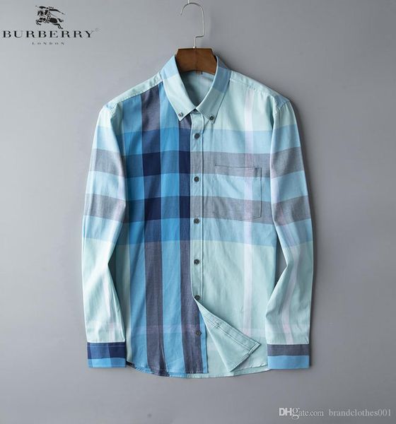 

brand mens designer long sleeve shirts firmate dress shirts fashion casual luxury shirt plaid shirt homme button up 049, White;black