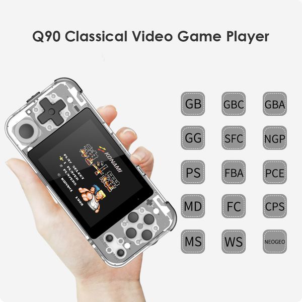 

q90 3.0 inch ips lcd retro handheld mini game player for psp game console