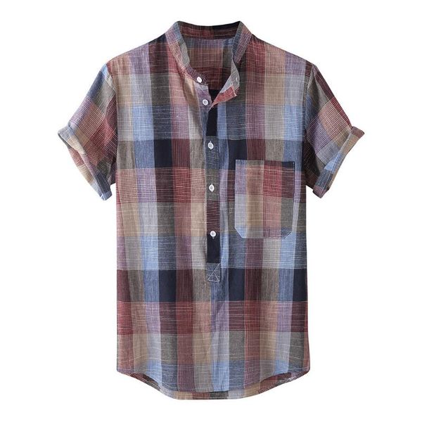 

klv men's summer fashion lapel multi pocket pure color short sleeve shirt blouse camisas para hombre 2020 new 0407, White;black