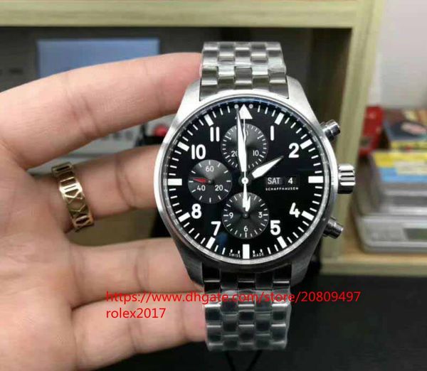 

2019 mens luxury zf quality chronograph swiss eta 7750 movement automatic mens 316l stainless steel bracelet watches, Slivery;brown