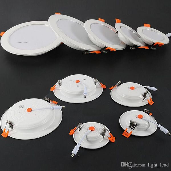 

led panel lights 5w 7w 9w 12w 15w 18w smd2835 downlight ac85-260v fixture ceiling down light for indoor illuminate